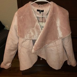 NWT Pink Waterfall Shearling Jacket